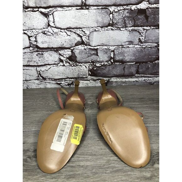 VIA SPIGA Pink Leather Ankle Strap Stiletto Heels Sandals Women Sz 9N US/39.5EU - Picture 14 of 16